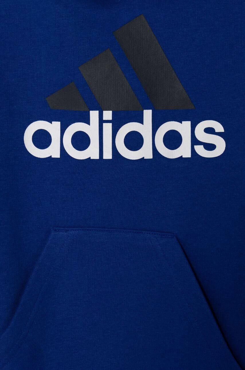 adidas bluza copii culoarea albastru marin cu glugă modelator - Pled.ro