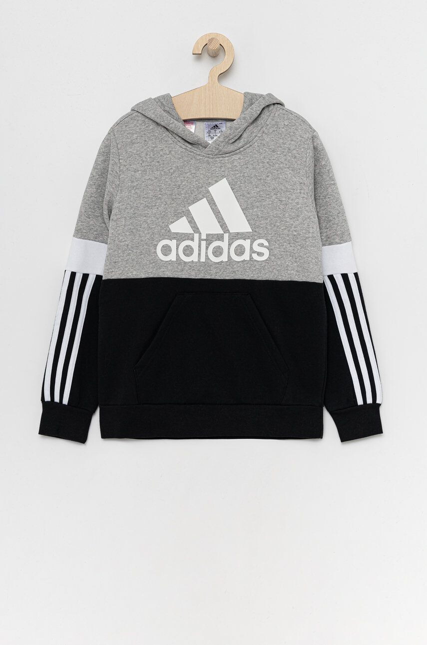 adidas bluza copii culoarea negru neted - Pled.ro