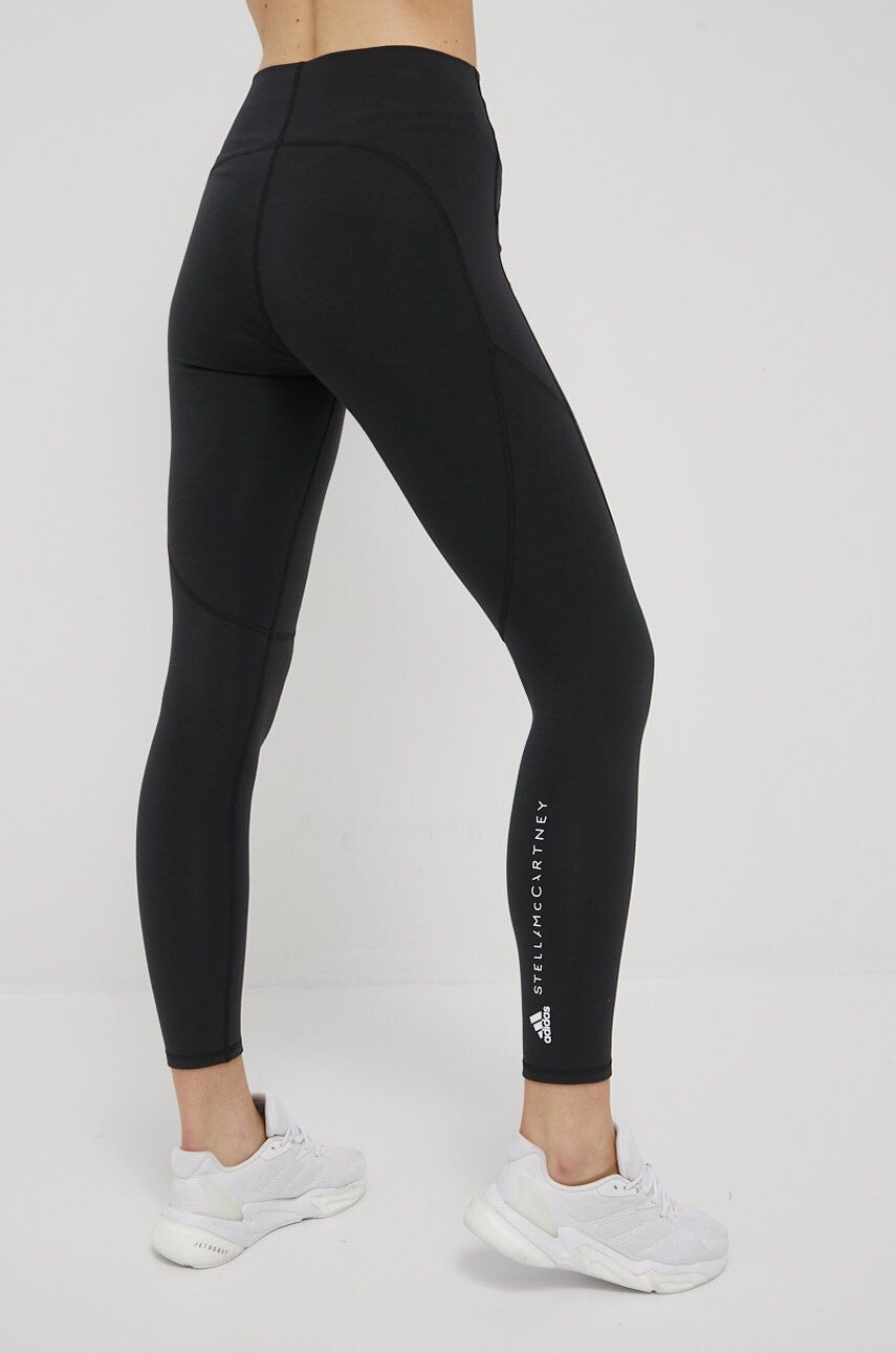 adidas by Stella McCartney leggins de antrenament femei culoarea negru neted - Pled.ro