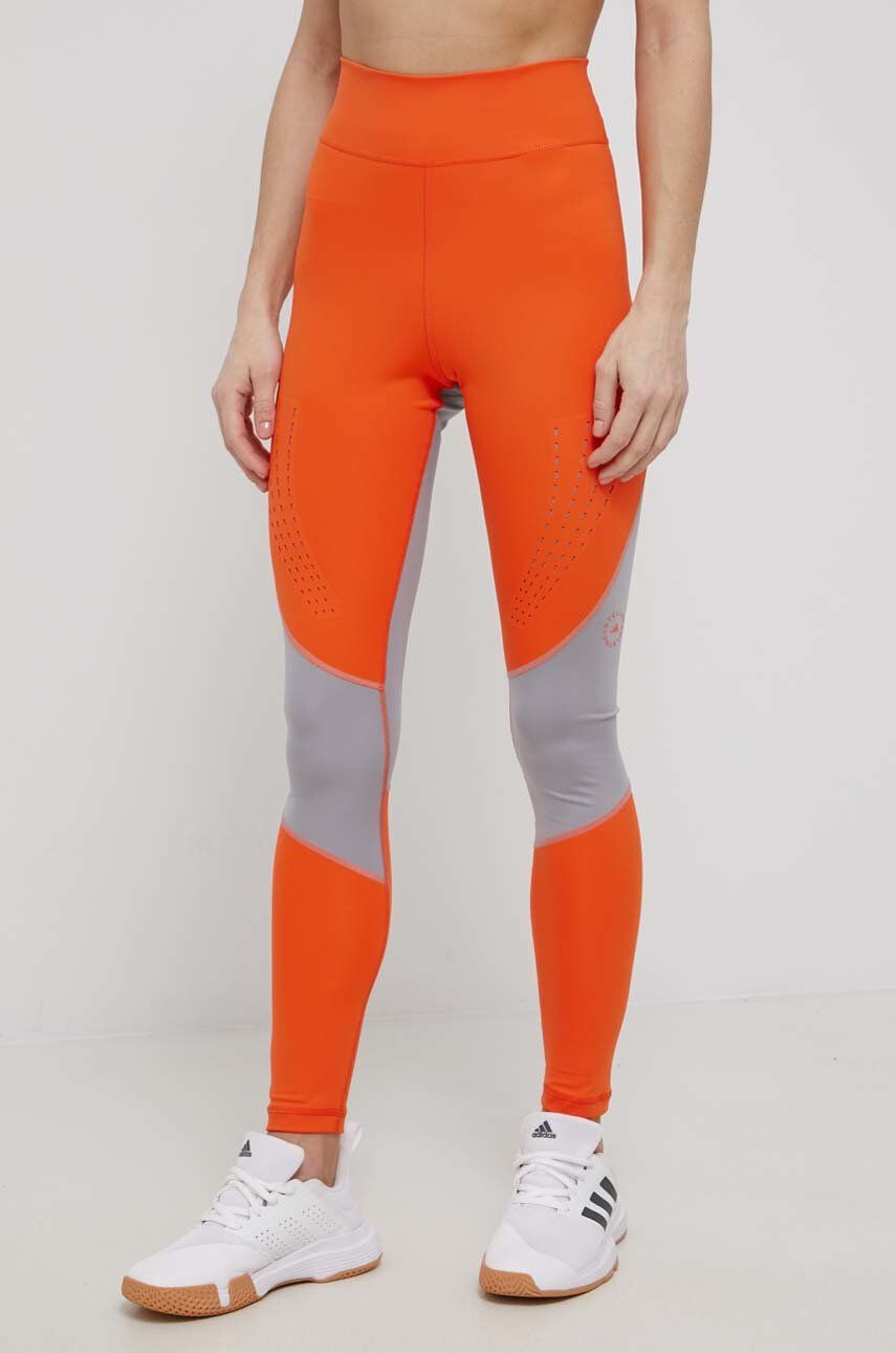 adidas by Stella McCartney leggins de antrenament HD9109 femei culoarea portocaliu modelator - Pled.ro