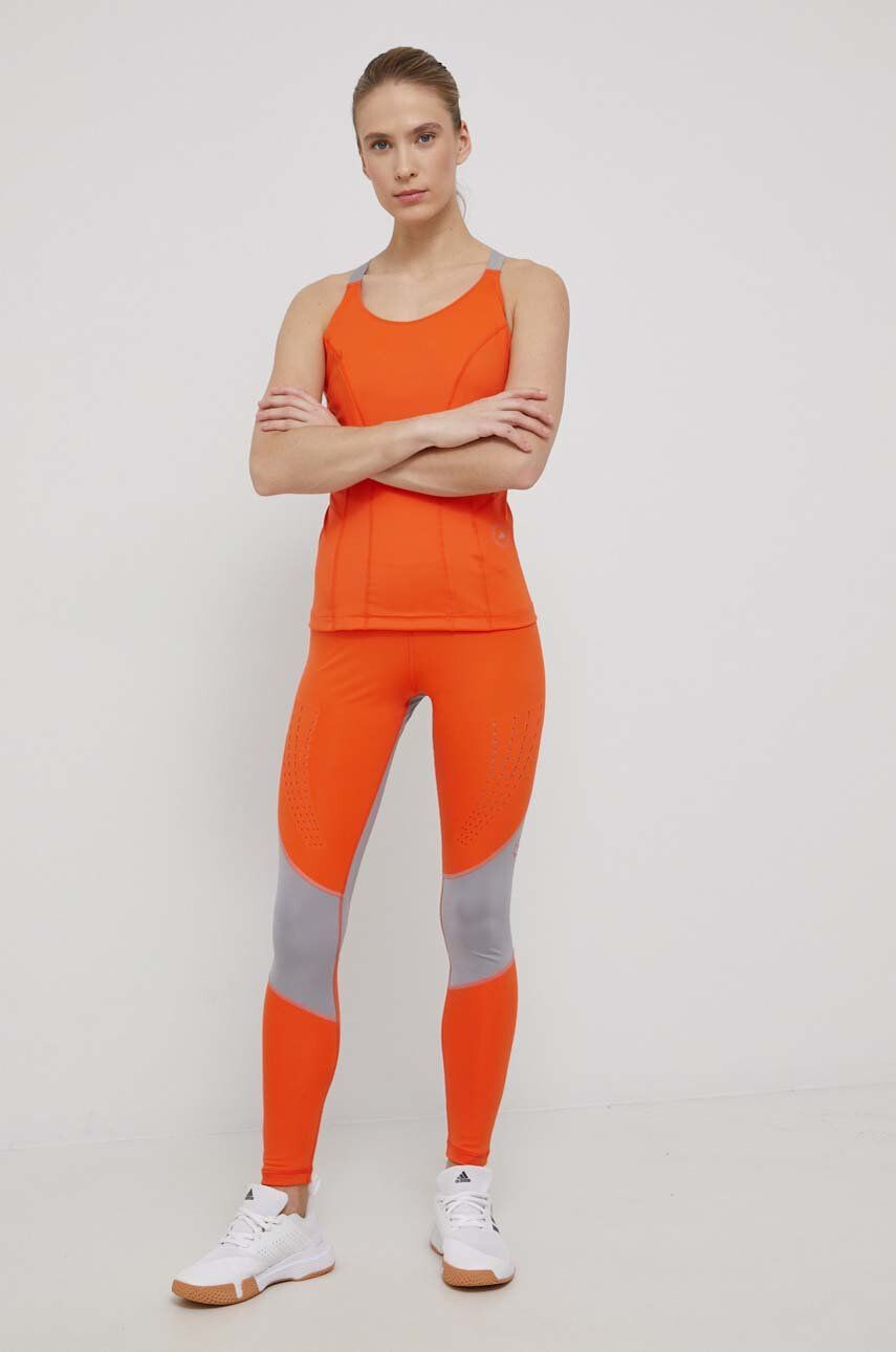 adidas by Stella McCartney leggins de antrenament HD9109 femei culoarea portocaliu modelator - Pled.ro