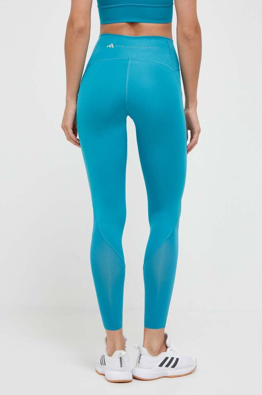 adidas by Stella McCartney leggins de antrenament TruePurpose Optime culoarea turcoaz neted - Pled.ro