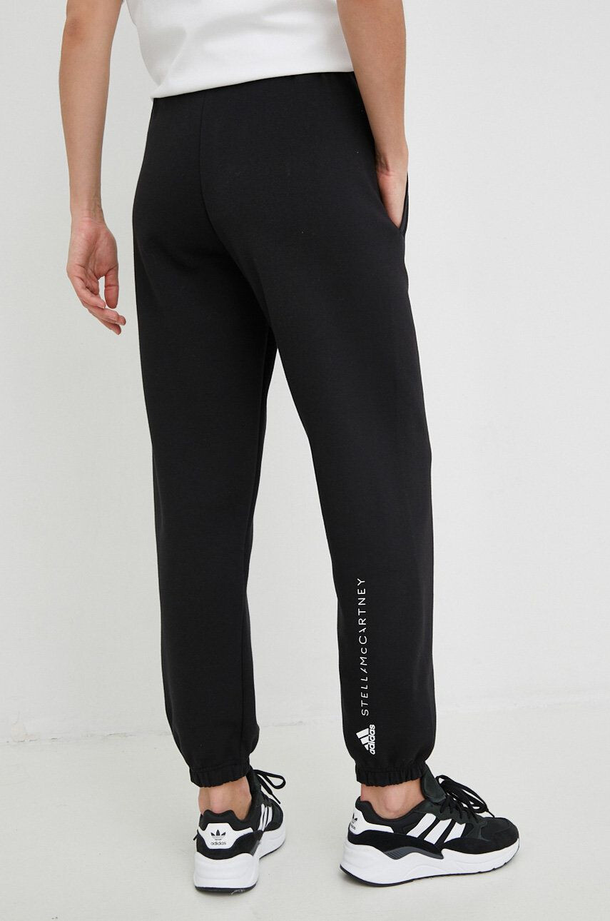 adidas by Stella McCartney pantaloni de trening femei culoarea negru neted - Pled.ro