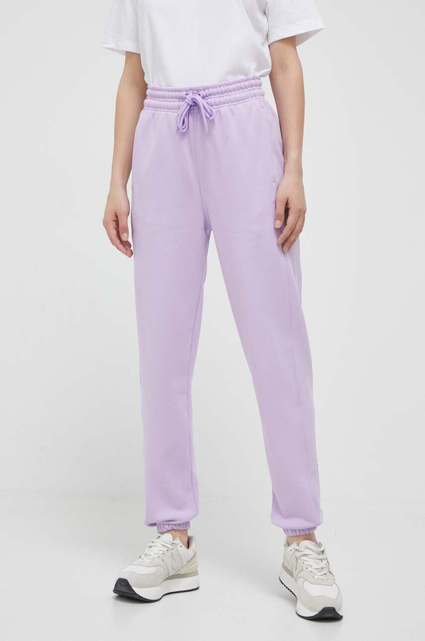 adidas by Stella McCartney pantaloni de trening culoarea violet neted - Pled.ro