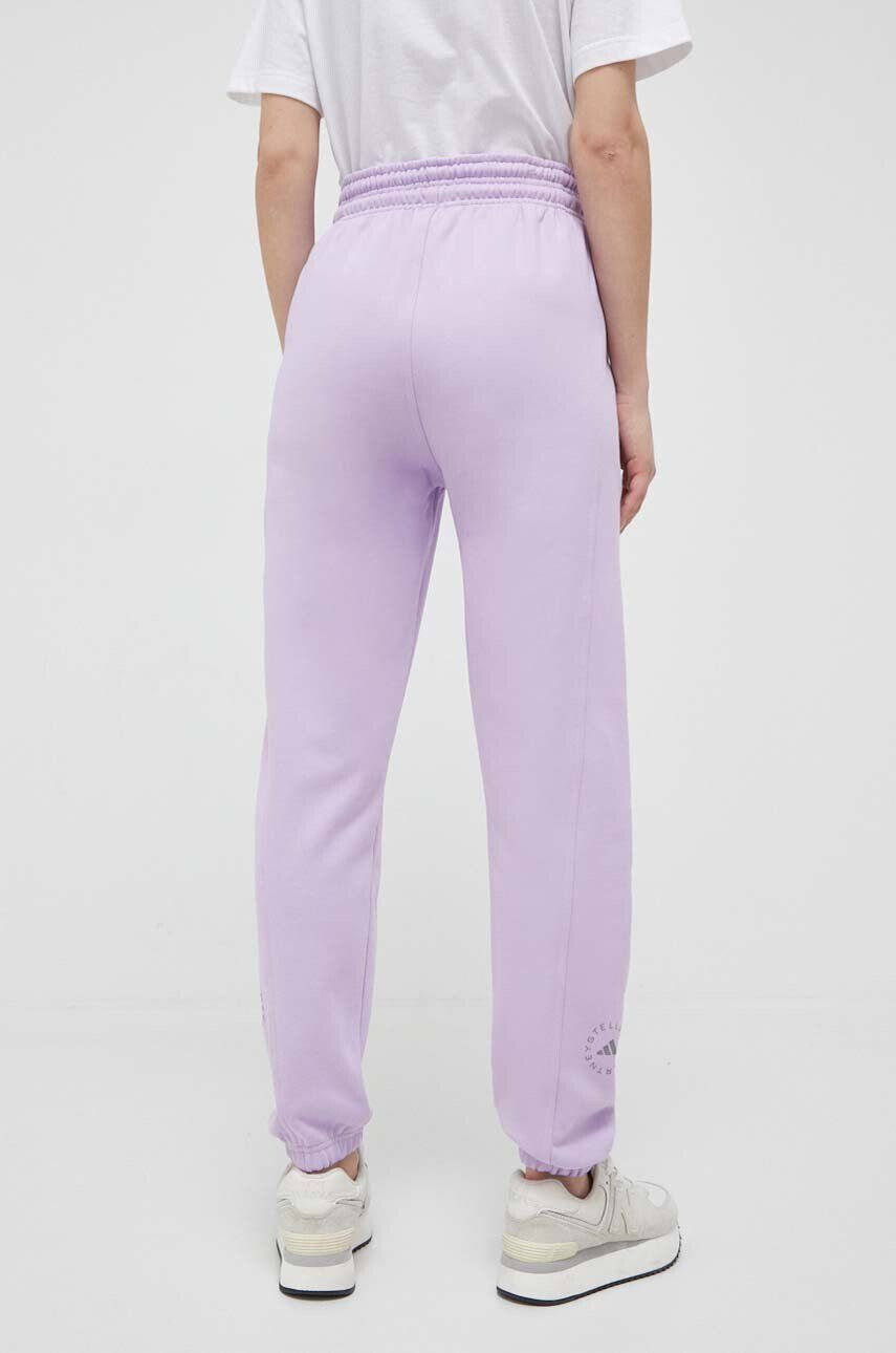 adidas by Stella McCartney pantaloni de trening culoarea violet neted - Pled.ro