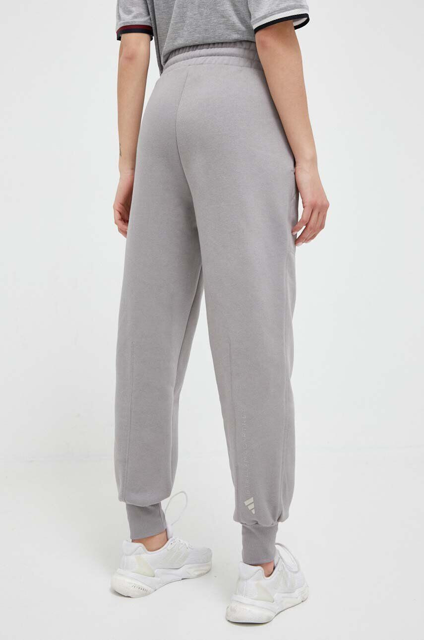 adidas by Stella McCartney pantaloni de trening culoarea gri neted - Pled.ro