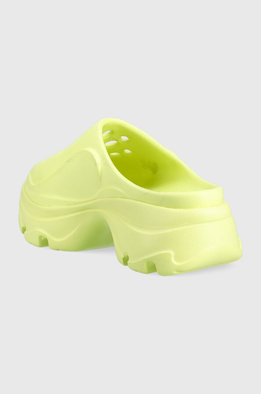 adidas by Stella McCartney papuci x Clog Frozen femei culoarea verde cu platforma - Pled.ro