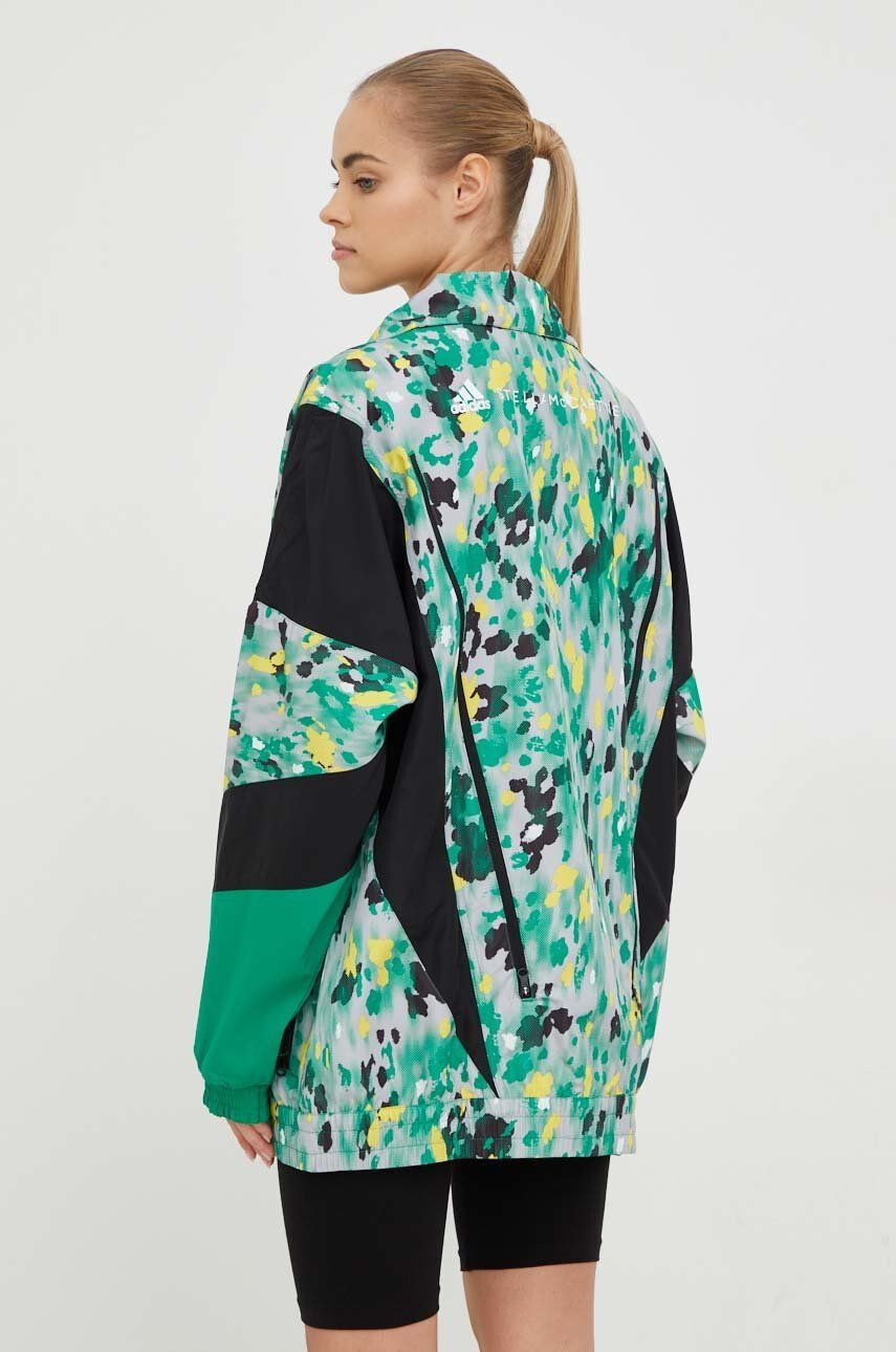 adidas by Stella McCartney windbreaker culoarea verde de tranzitie oversize - Pled.ro