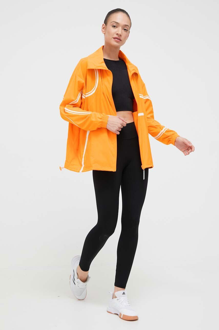 adidas by Stella McCartney windbreaker TruePace culoarea portocaliu de tranzitie oversize - Pled.ro