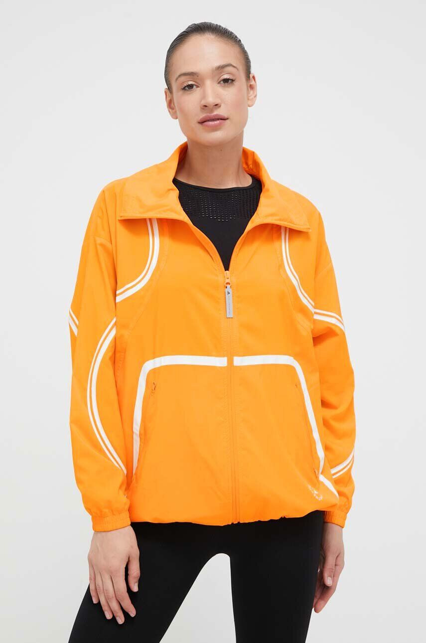 adidas by Stella McCartney windbreaker TruePace culoarea portocaliu de tranzitie oversize - Pled.ro