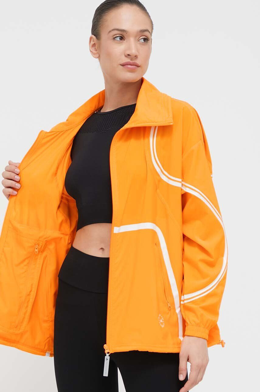 adidas by Stella McCartney windbreaker TruePace culoarea portocaliu de tranzitie oversize - Pled.ro