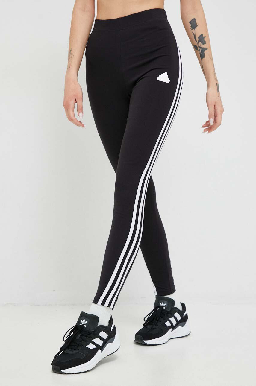 adidas colanti femei culoarea negru cu imprimeu - Pled.ro