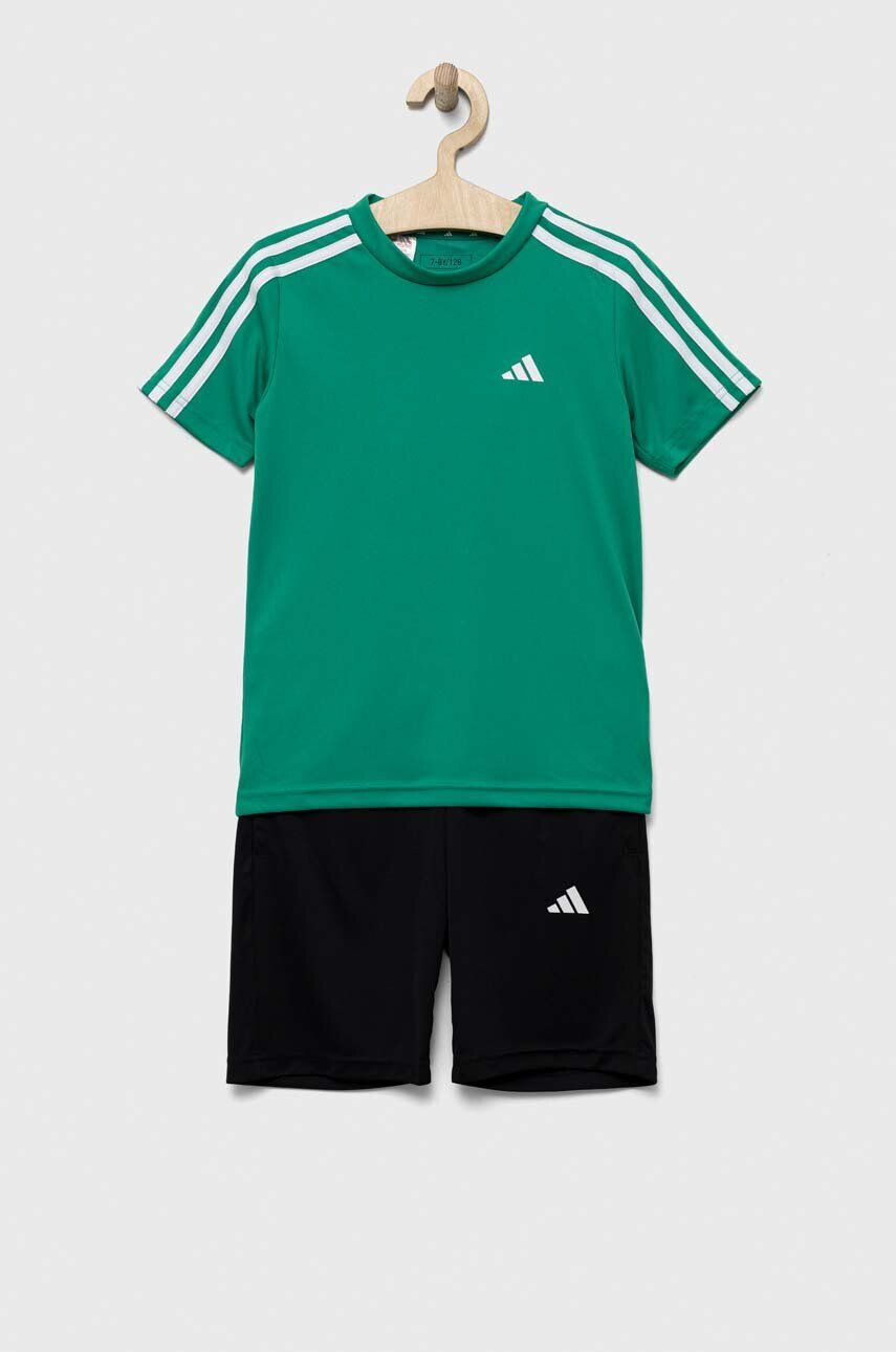 adidas compleu copii U TR-ES 3S culoarea verde - Pled.ro