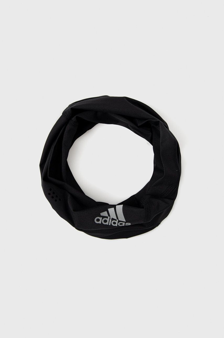 adidas fular impletit culoarea negru neted - Pled.ro