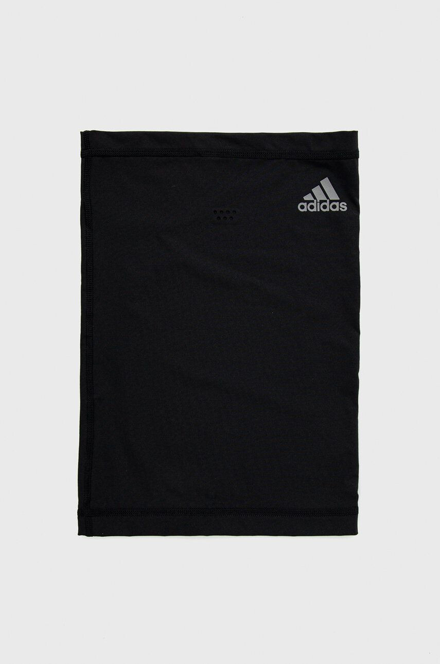 adidas fular impletit culoarea negru neted - Pled.ro