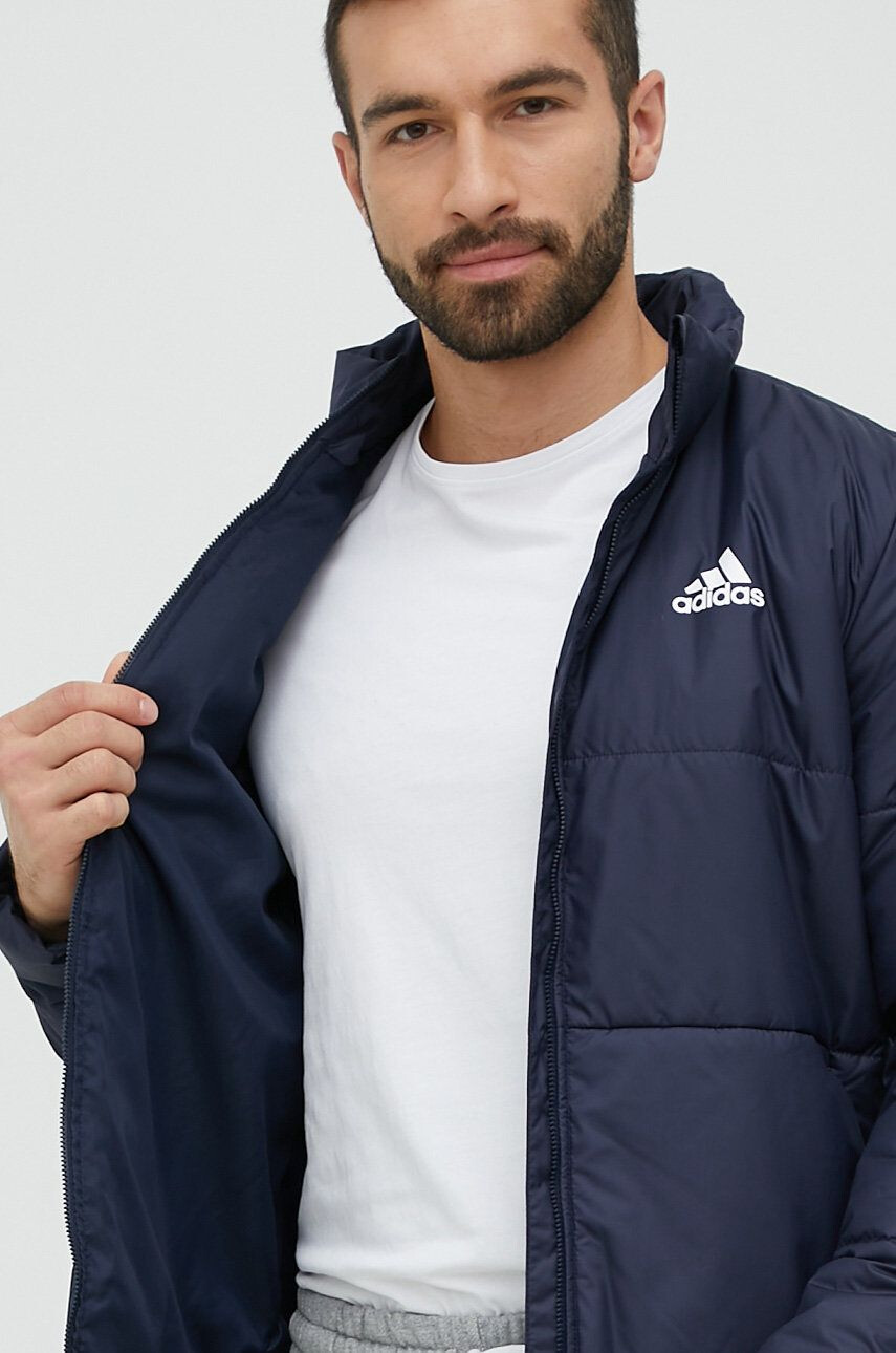 adidas geaca barbati culoarea albastru marin de tranzitie - Pled.ro