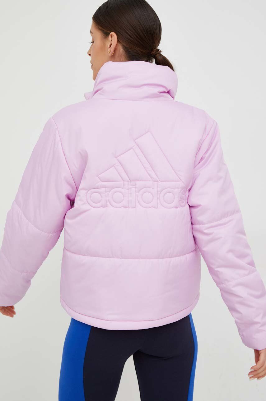 adidas geaca femei culoarea roz de iarna - Pled.ro