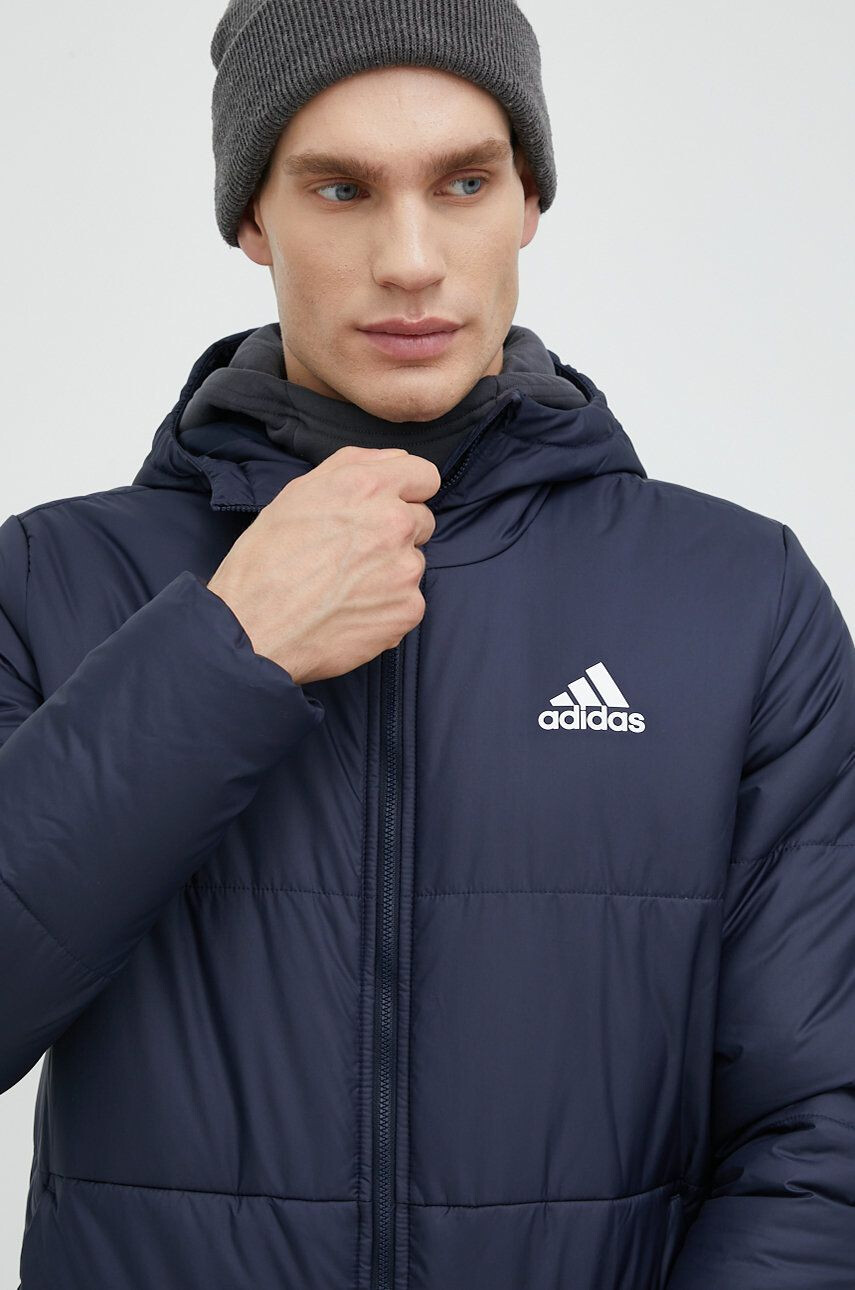 adidas geaca barbati culoarea albastru marin de iarna - Pled.ro