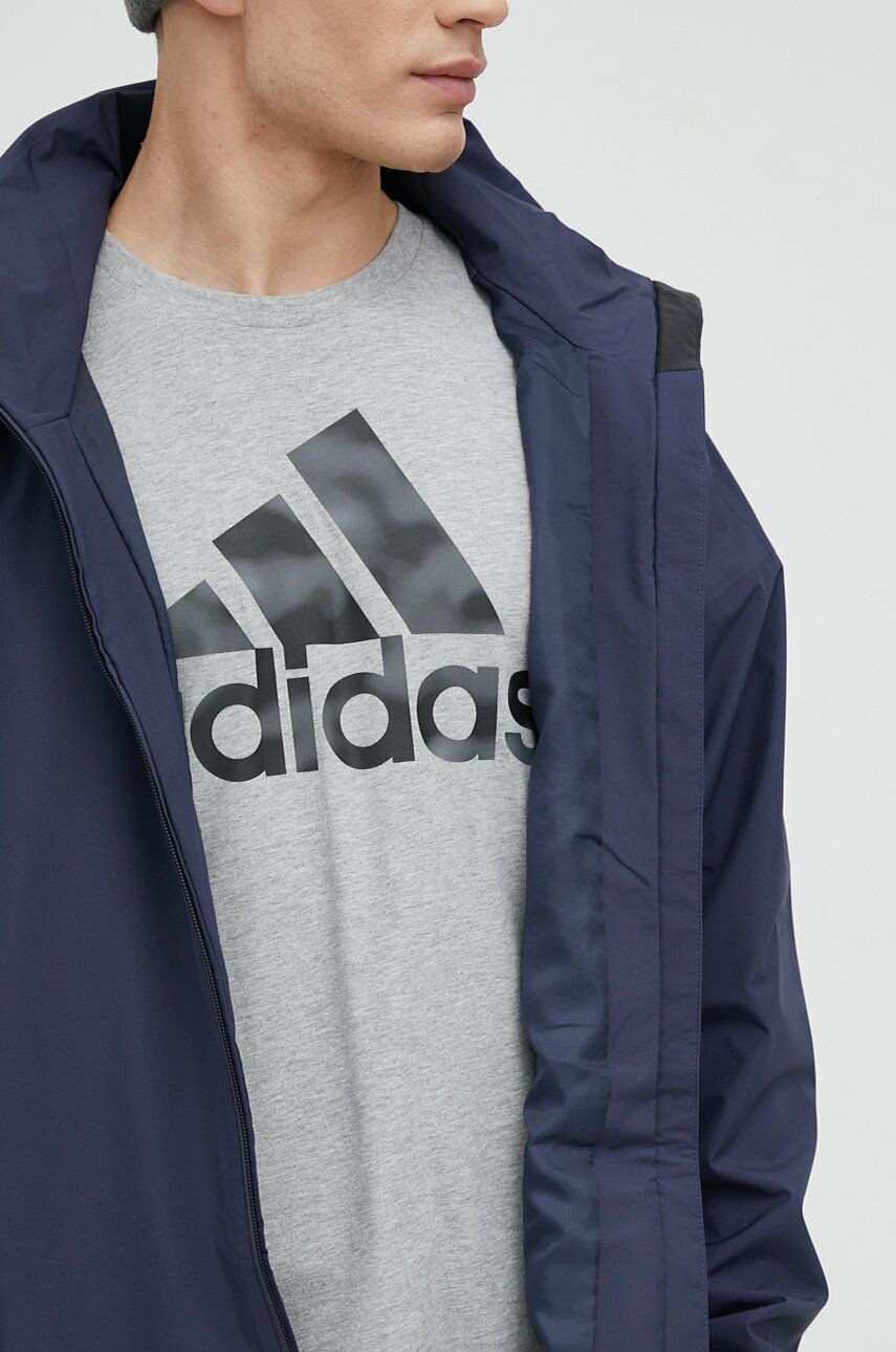 adidas geaca de ploaie barbati culoarea albastru marin de tranzitie - Pled.ro