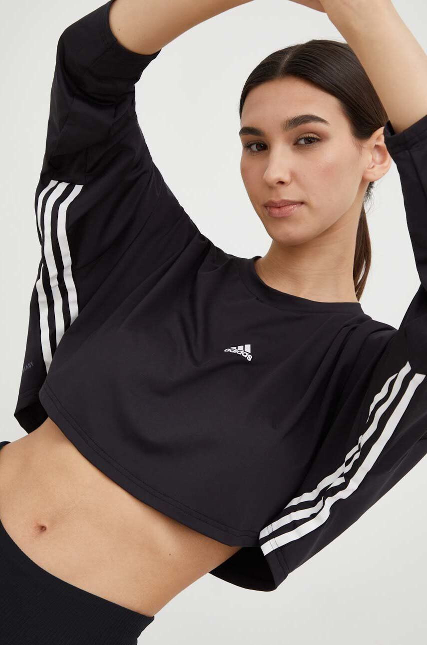 adidas mânecă lungă de antrenament Hyperglam culoarea negru - Pled.ro