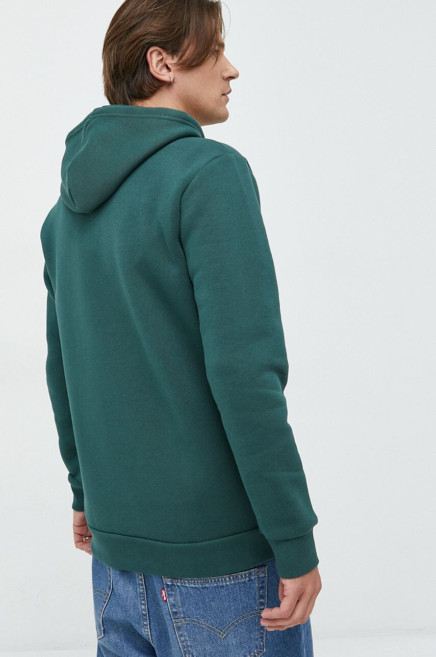 adidas Originals bluza barbati culoarea verde cu glugă cu imprimeu - Pled.ro