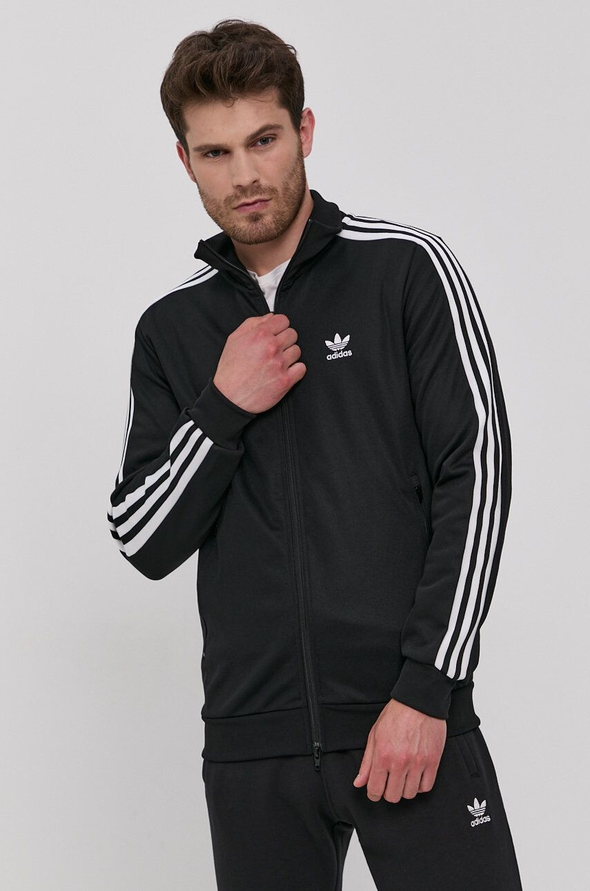 adidas Originals Bluză H09112 bărbați culoarea negru cu imprimeu H09112-BLACK - Pled.ro