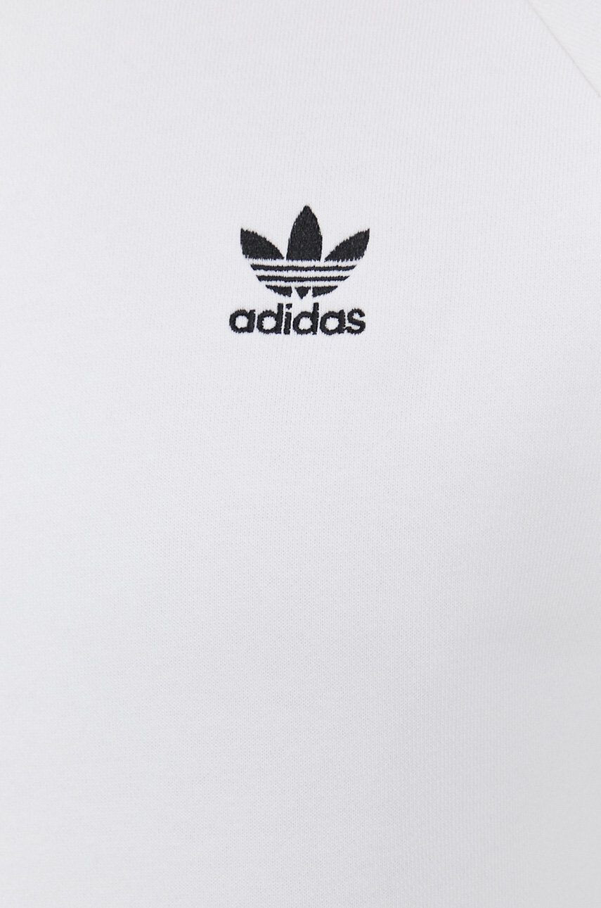 adidas Originals Bluză H34644 bărbați culoarea alb cu imprimeu H34644-WHITE - Pled.ro