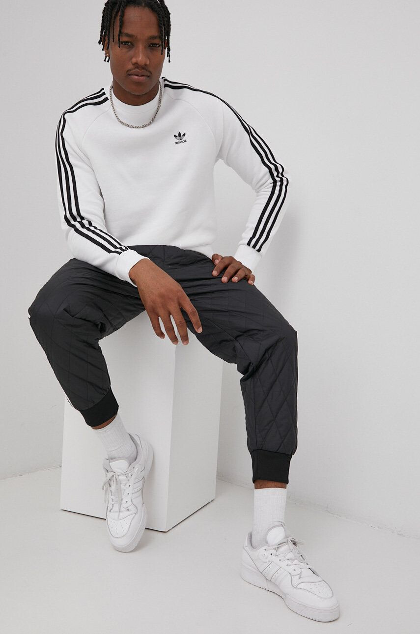 adidas Originals Bluză HE9483 bărbați culoarea alb material neted - Pled.ro