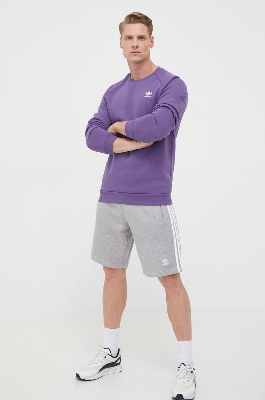 adidas Originals bluza barbati culoarea violet cu imprimeu - Pled.ro