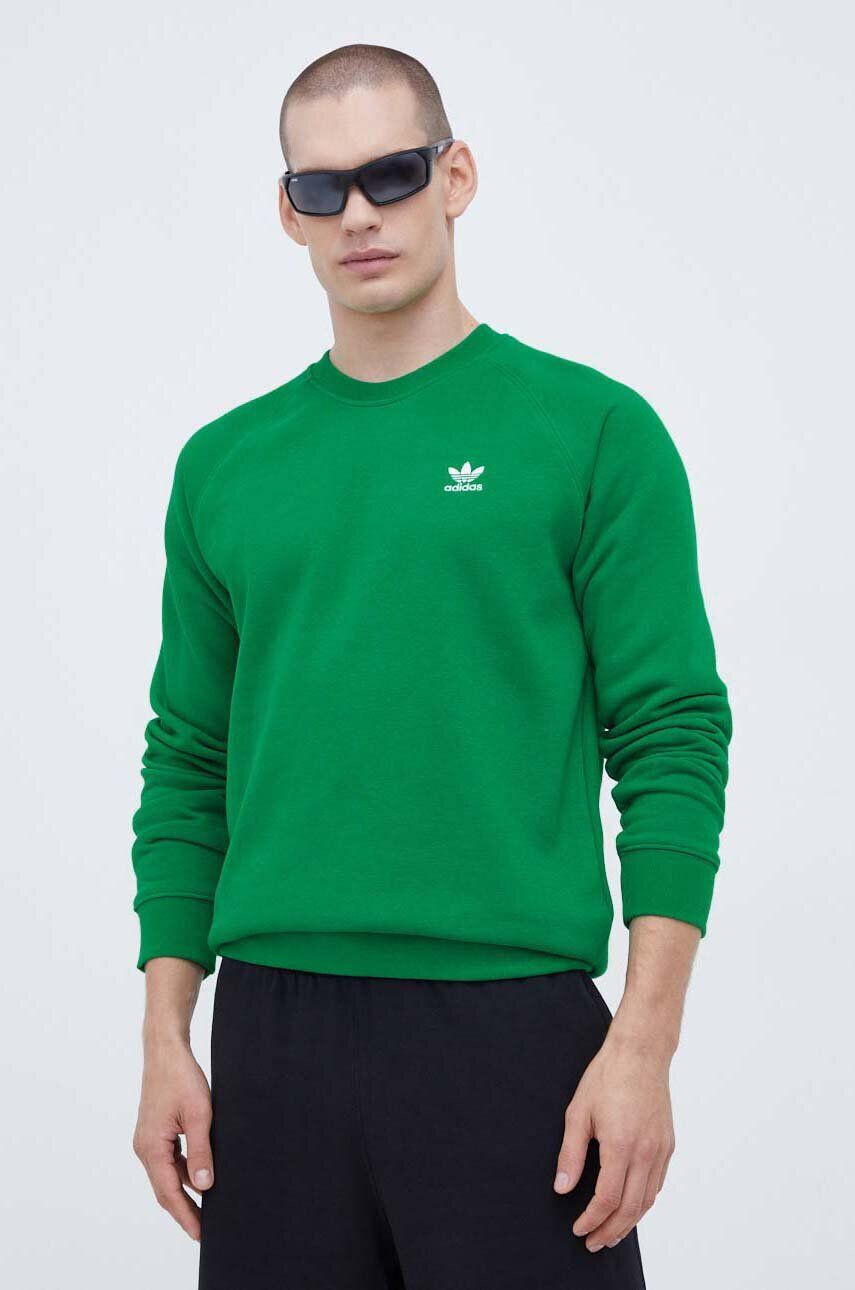 adidas Originals bluza barbati culoarea verde neted - Pled.ro