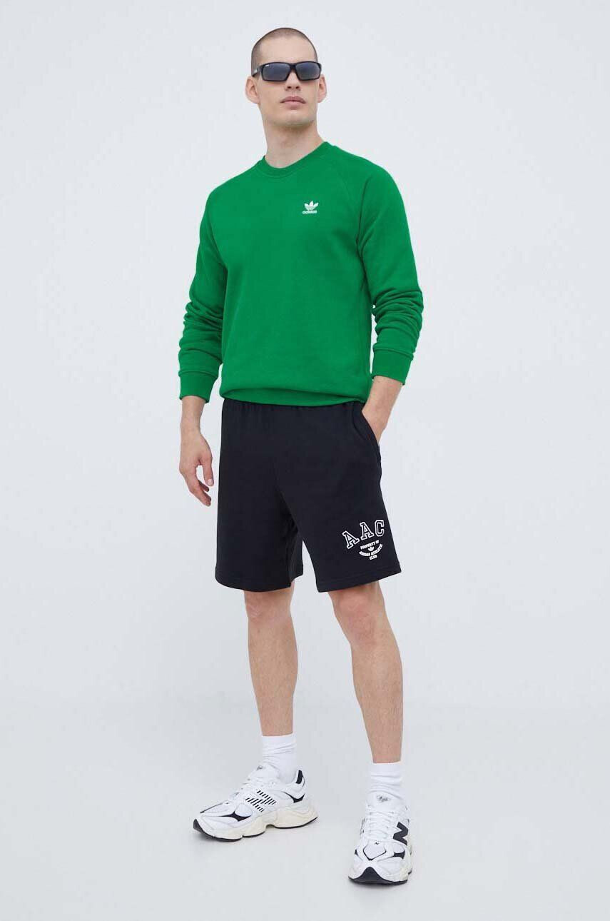 adidas Originals bluza barbati culoarea verde neted - Pled.ro