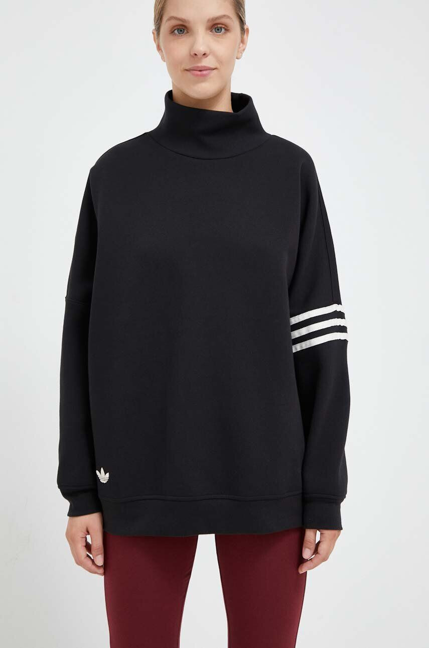 adidas Originals bluza femei culoarea negru cu imprimeu - Pled.ro