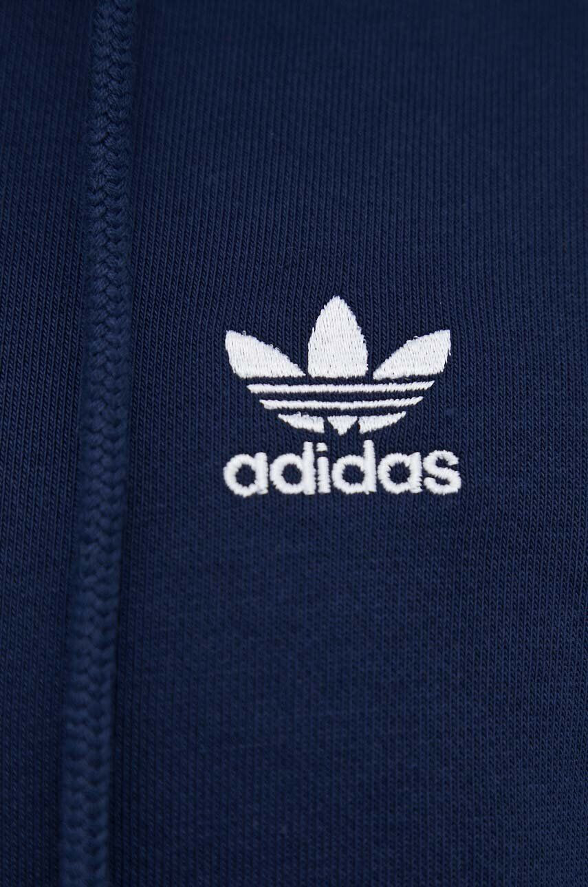 adidas Originals bluza barbati culoarea albastru marin cu glugă cu imprimeu - Pled.ro