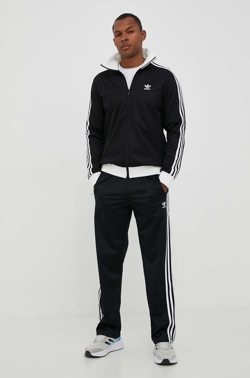 adidas Originals bluza femei culoarea negru cu glugă modelator - Pled.ro