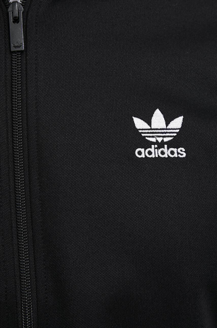 adidas Originals bluza femei culoarea negru cu glugă modelator - Pled.ro