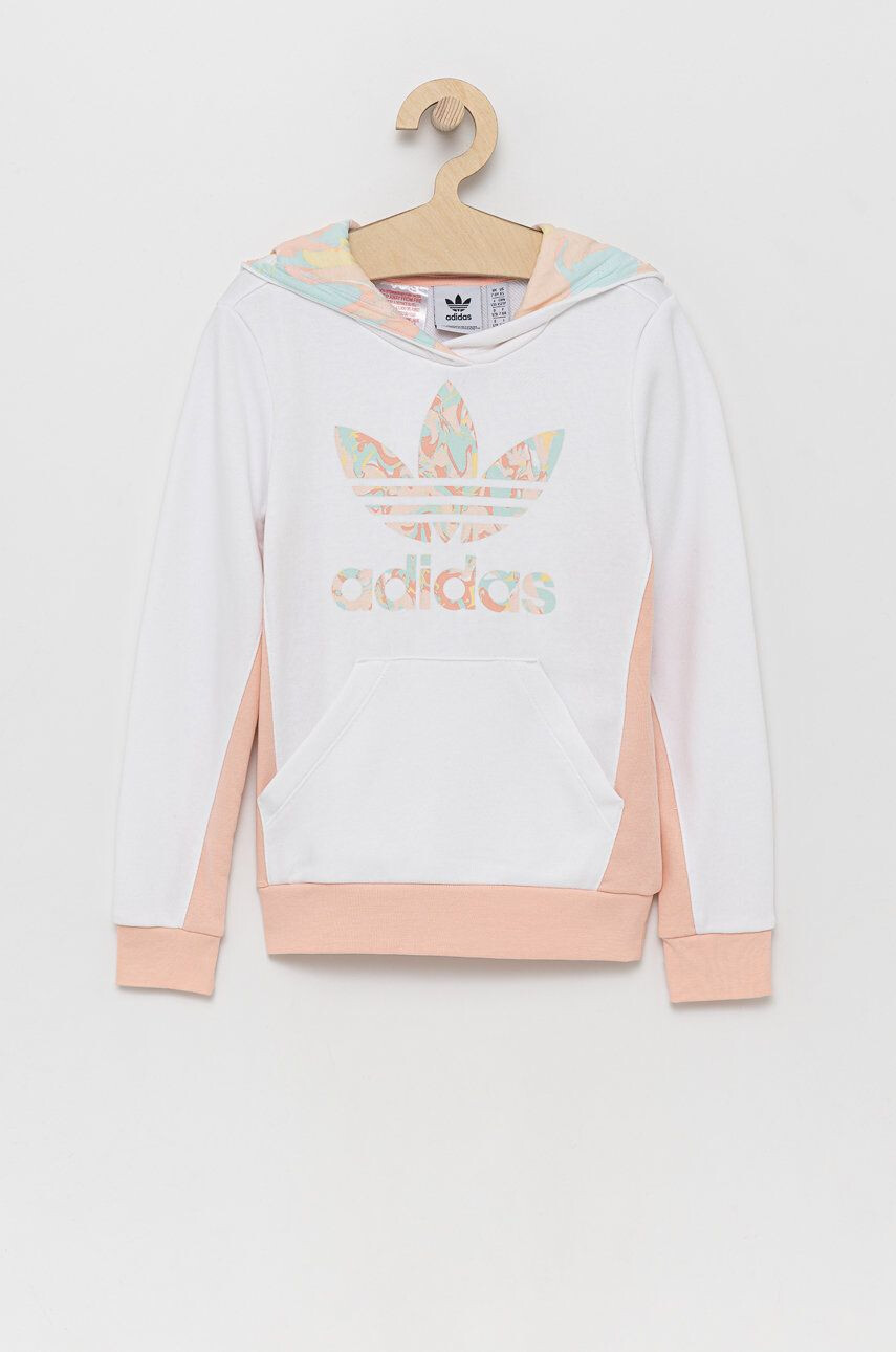 adidas Originals bluza copii culoarea violet cu imprimeu - Pled.ro