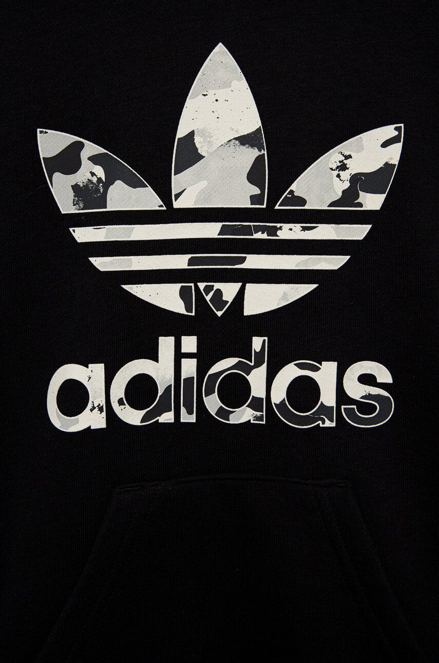 adidas Originals bluza copii culoarea negru cu imprimeu - Pled.ro