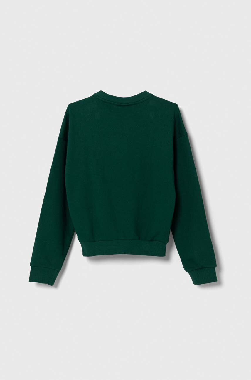 adidas Originals bluza copii culoarea verde cu imprimeu - Pled.ro