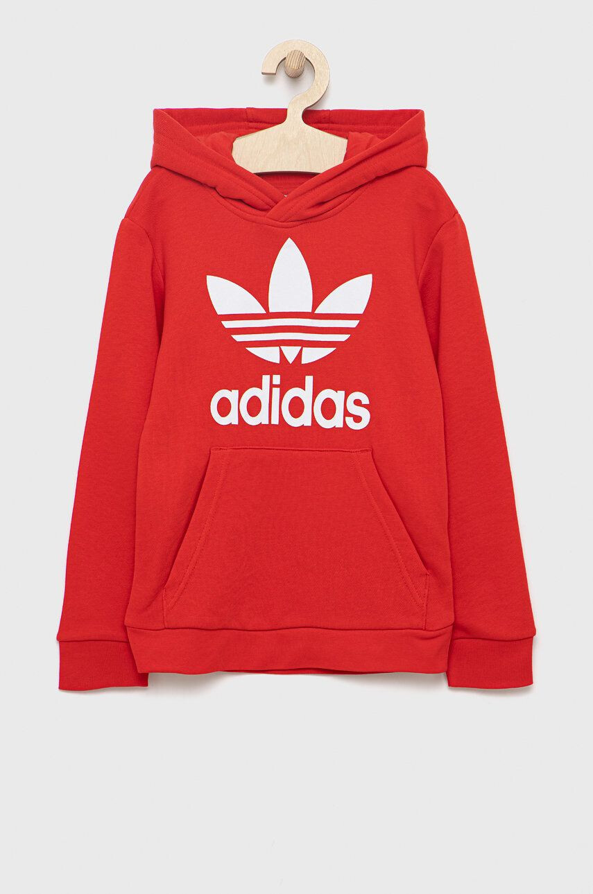 adidas Originals bluza copii HD2020 culoarea rosu cu imprimeu - Pled.ro