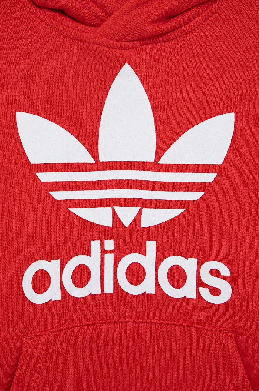 adidas Originals bluza copii HD2020 culoarea rosu cu imprimeu - Pled.ro