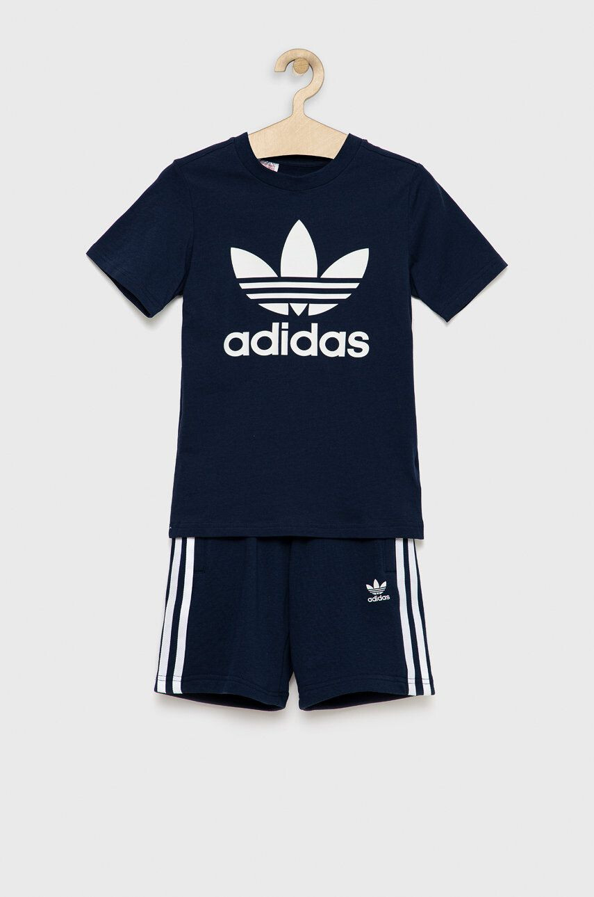 adidas Originals compleu copii HK2970 culoarea albastru marin - Pled.ro