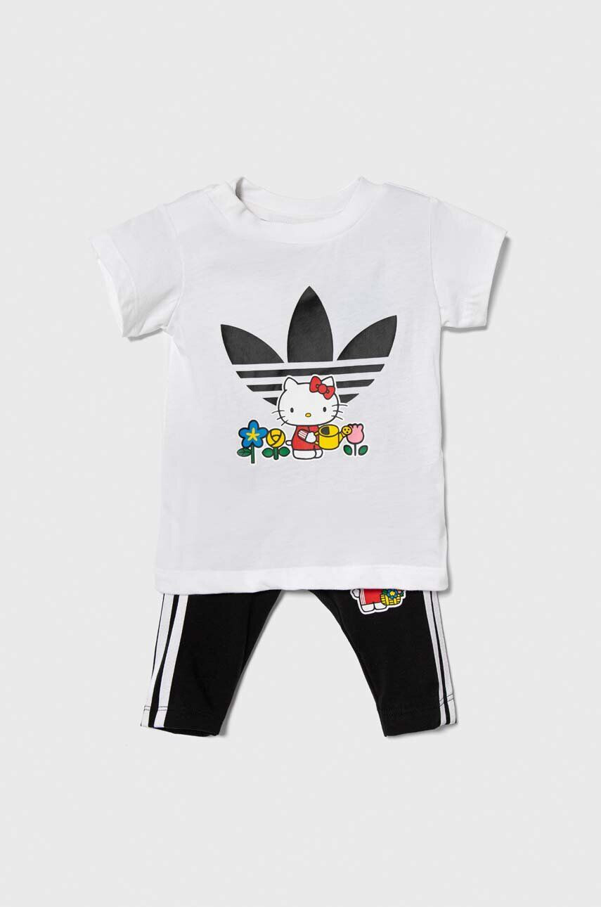 adidas Originals compleu copii x Hello Kitty culoarea alb - Pled.ro