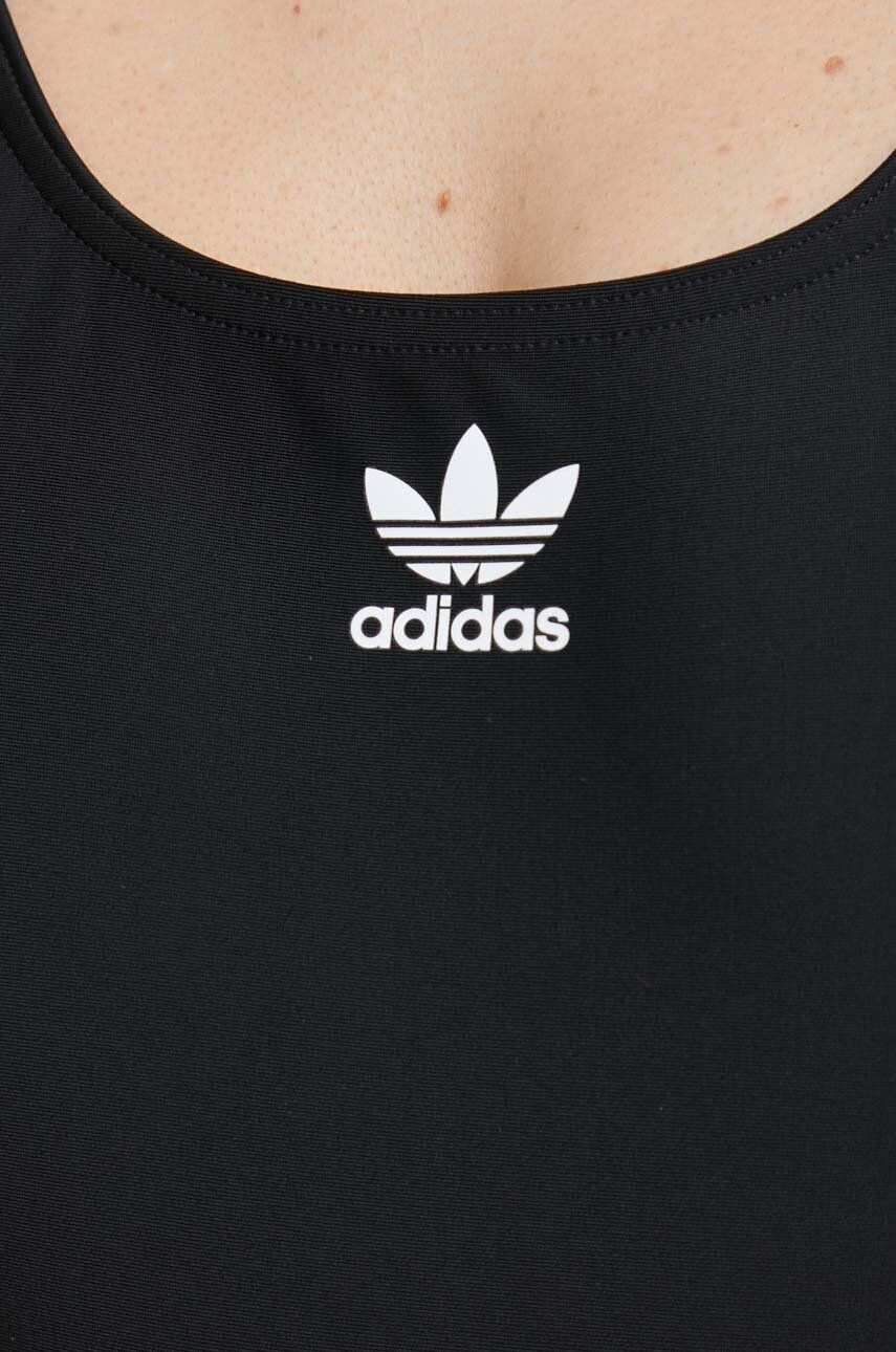 adidas Originals costum de baie dintr-o bucată ADICOL 3S SUIT culoarea negru cupa moale HS5391-BLACK/WHIT - Pled.ro