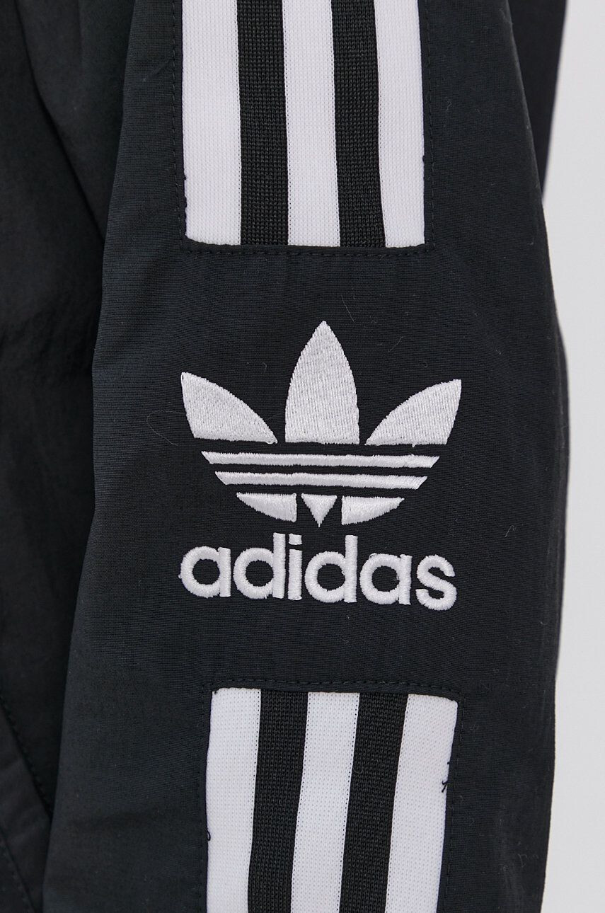 adidas Originals geaca barbati culoarea gri de tranzitie oversize - Pled.ro