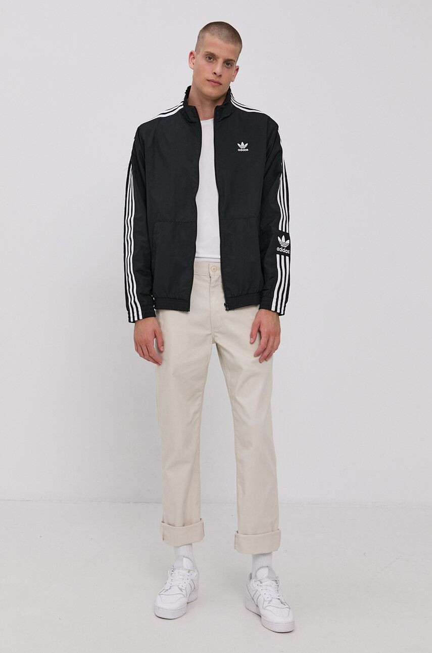 adidas Originals geaca femei culoarea roz de tranzitie oversize - Pled.ro