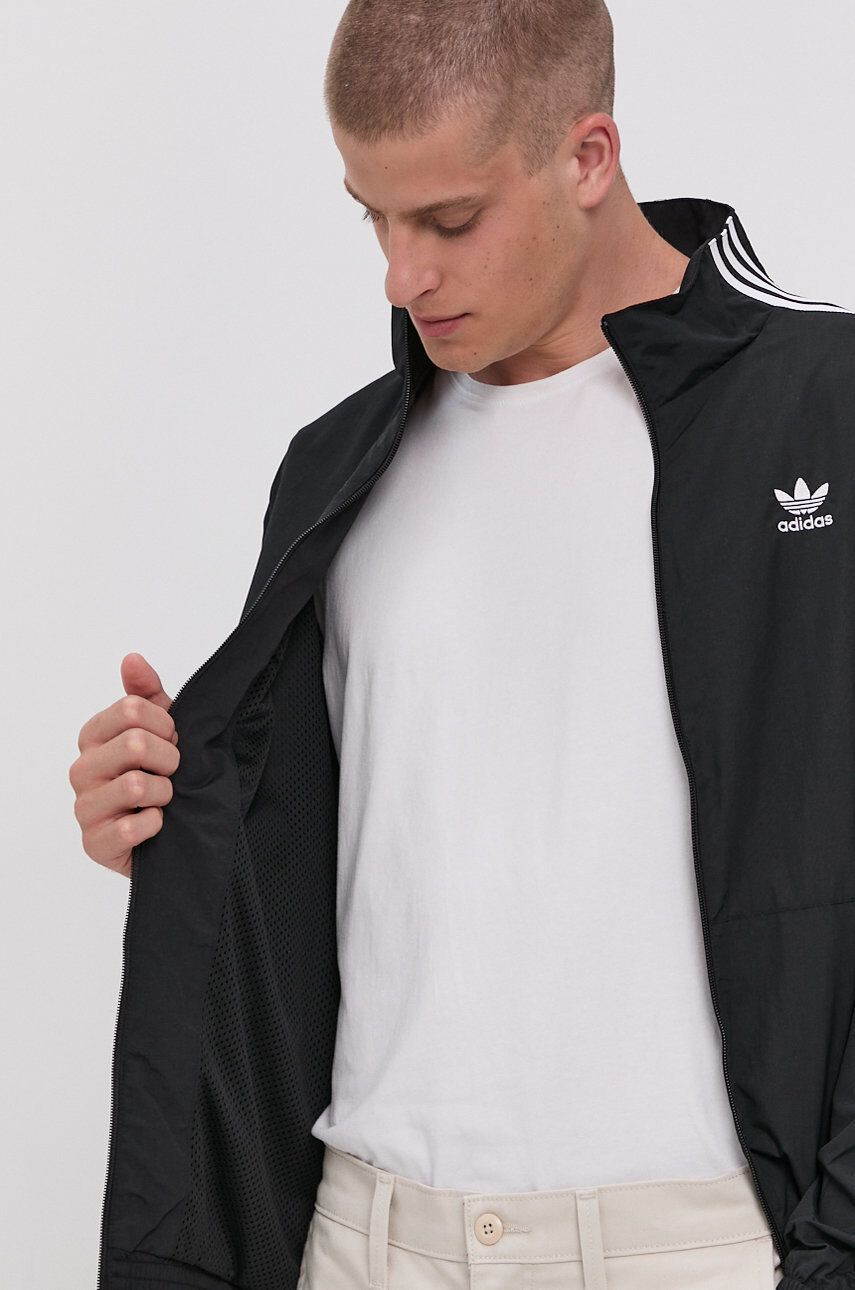 adidas Originals geaca femei culoarea roz de tranzitie oversize - Pled.ro