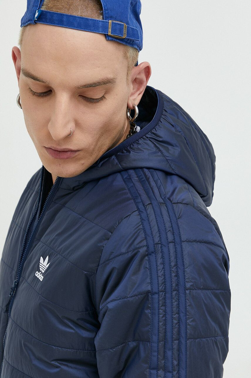 adidas Originals geaca barbati culoarea albastru marin de tranzitie - Pled.ro