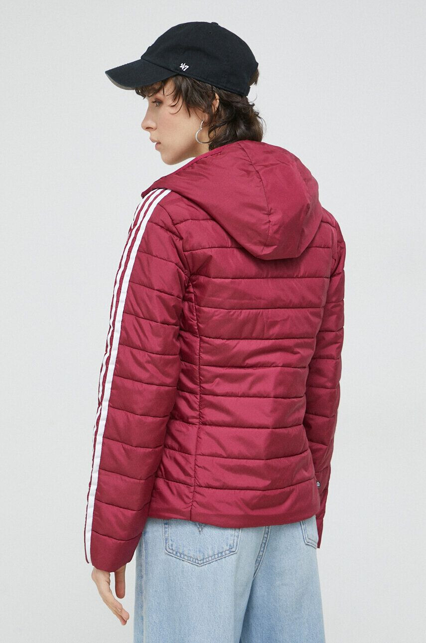 adidas Originals geaca femei culoarea bordo de tranzitie - Pled.ro