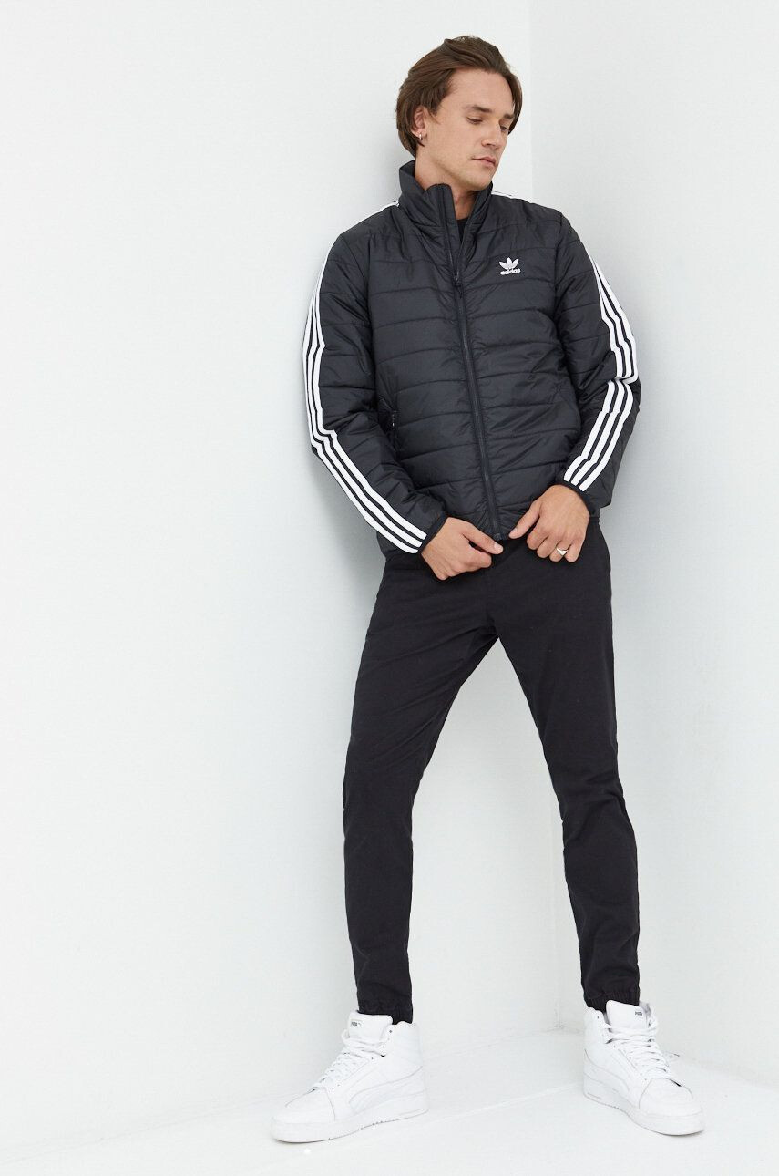 adidas Originals geaca barbati culoarea negru de tranzitie - Pled.ro