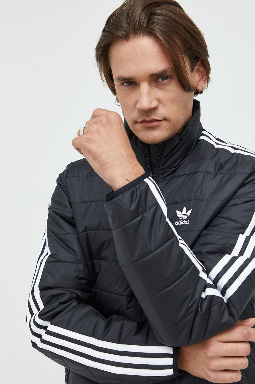 adidas Originals geaca barbati culoarea negru de tranzitie - Pled.ro